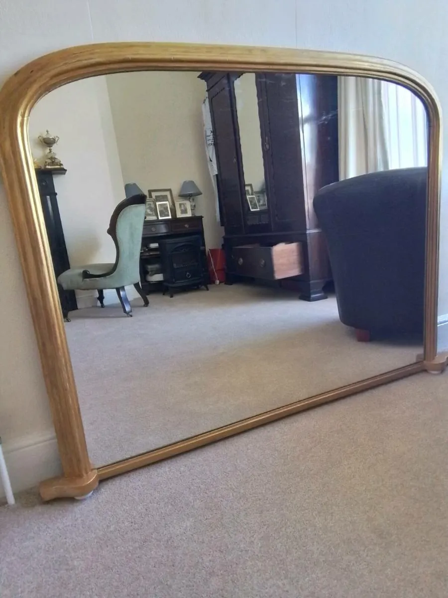 Victorian overmantle mirror