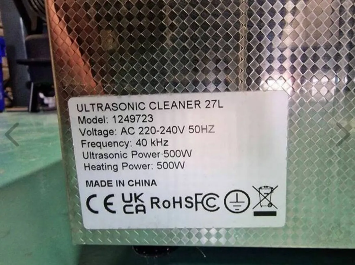 RS PRO Ultrasonic Cleaner, 500W, 27L - Image 4