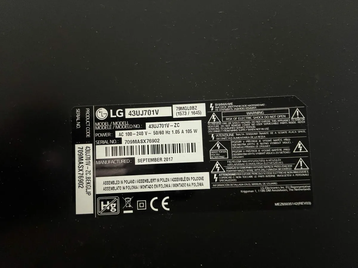 LG 43UJ701V 43" 4K Smart TV - Image 2