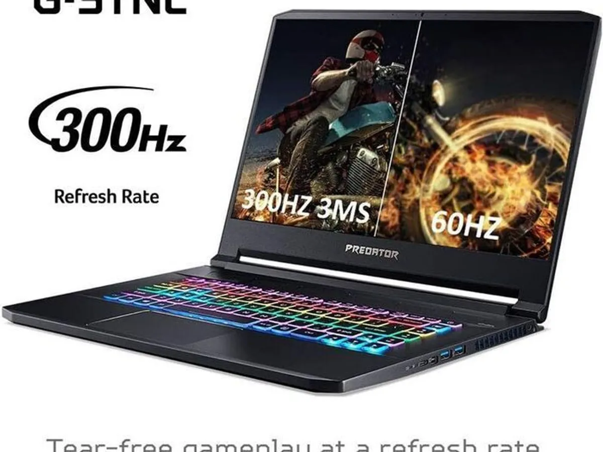 Acer predator triton 500 pt515-52-73l3 gaming laptop, intel i7-10750h, nvidia geforce rtx 2070 super, 15. 6" fhd nvidia g-sync display, 300hz, 16gb dual-channel ddr4, 512gb nvme ssd, rgb backlit kb - Image 1