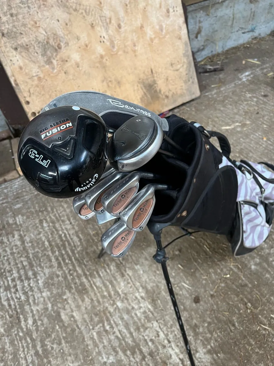 Golf clubs and bag - Image 1