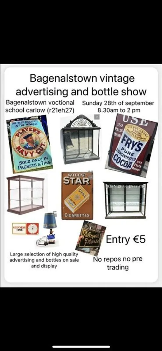 vintage advertising and bottle show