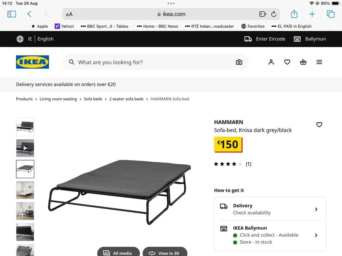 IKEA sofa bed - Image 2