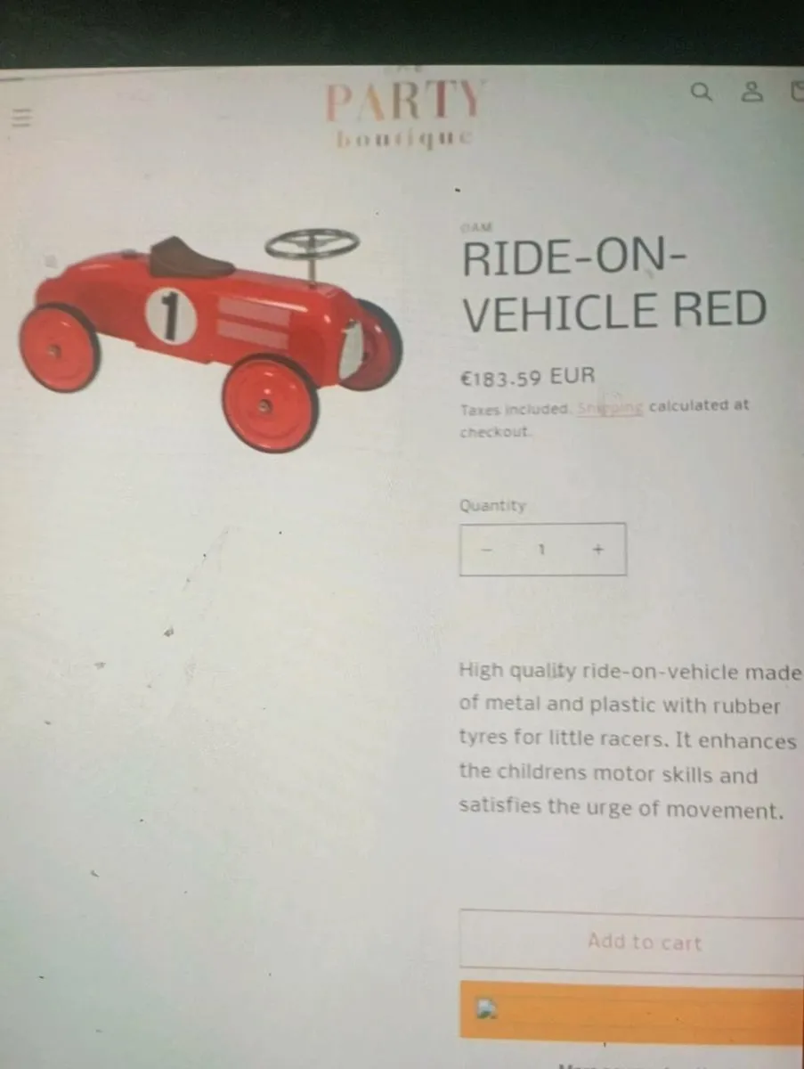 VINTAGE RETRO STEEL MODLE CAR RIDE ON RACEING CAR - Image 4