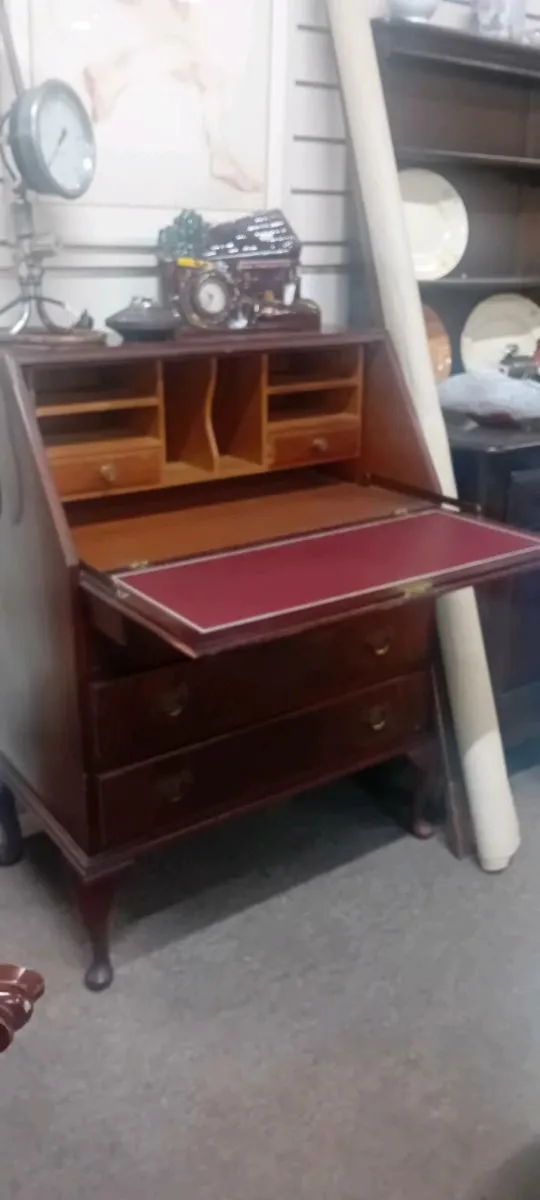 Vintage Office Drop Front Bureau Desk - Image 1