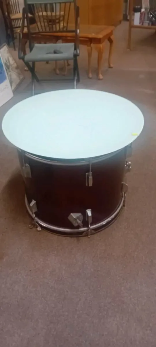 Upcycled Drum Coffee Table