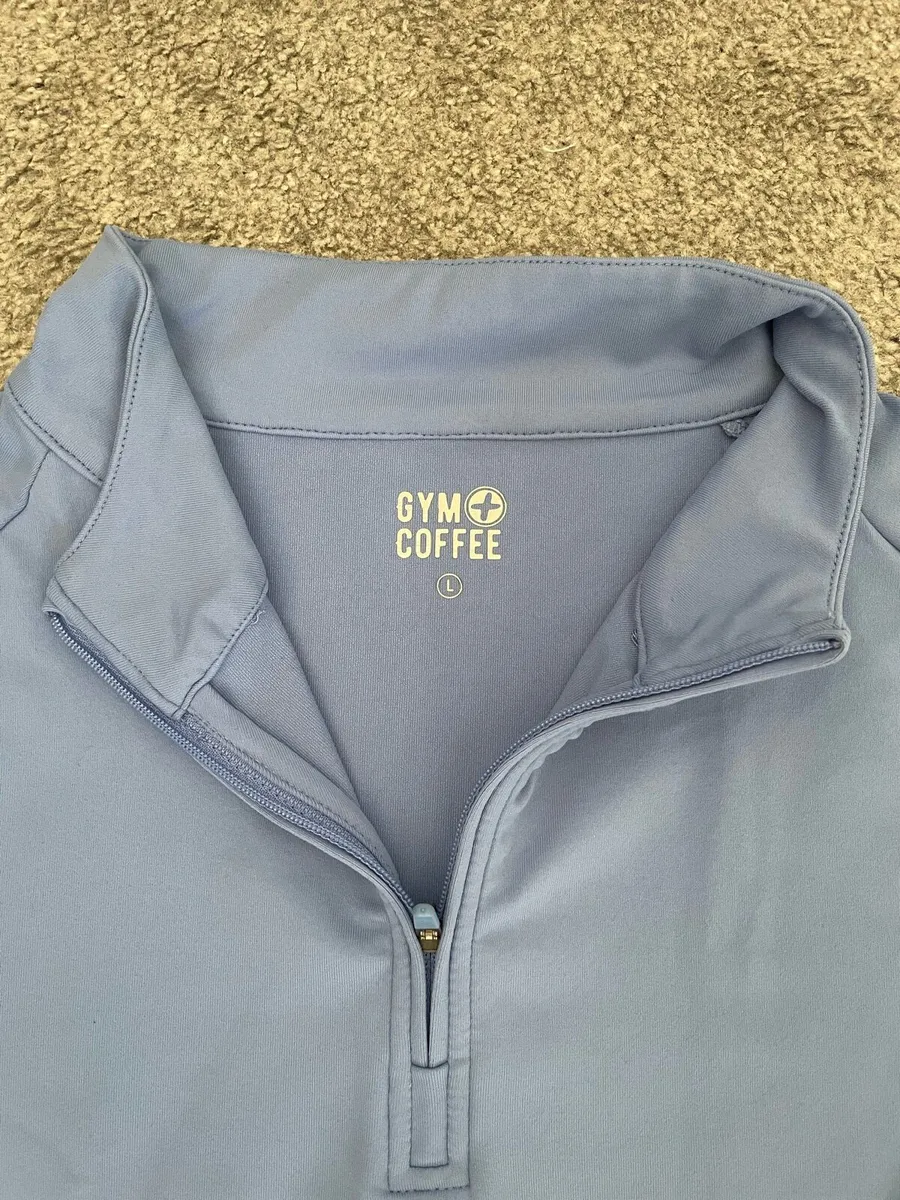 Gym + coffee 1/4 zip blue - Image 2