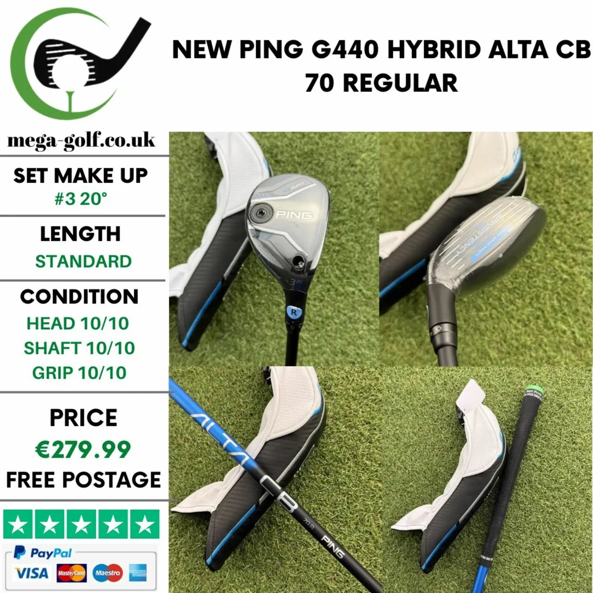 NEW PING G440 HYBRID / #3 20° / ALTA CB 70 REGULAR - Image 1