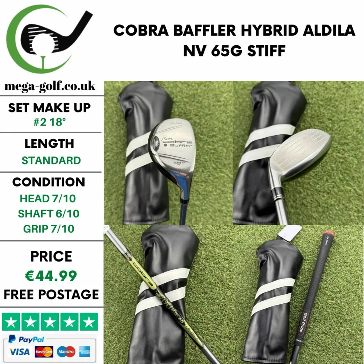 COBRA BAFFLER HYBRID / #2 18° /ALDILA NV 65G STIFF - Image 1