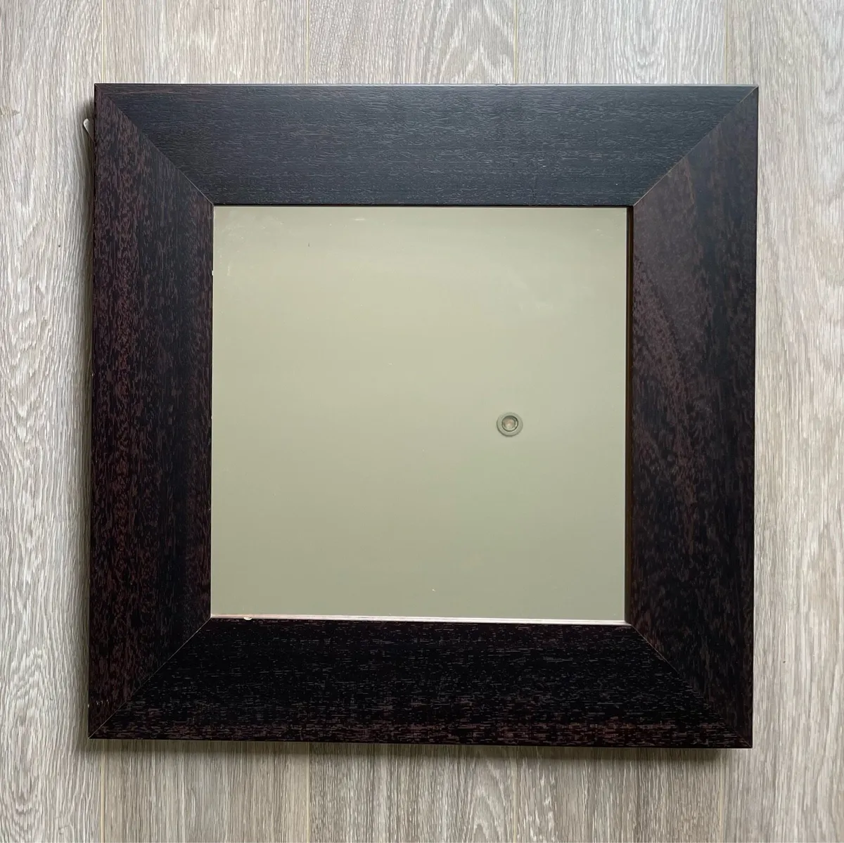 Beautiful Chocolate Brown Walnut Square Mirror - Image 2