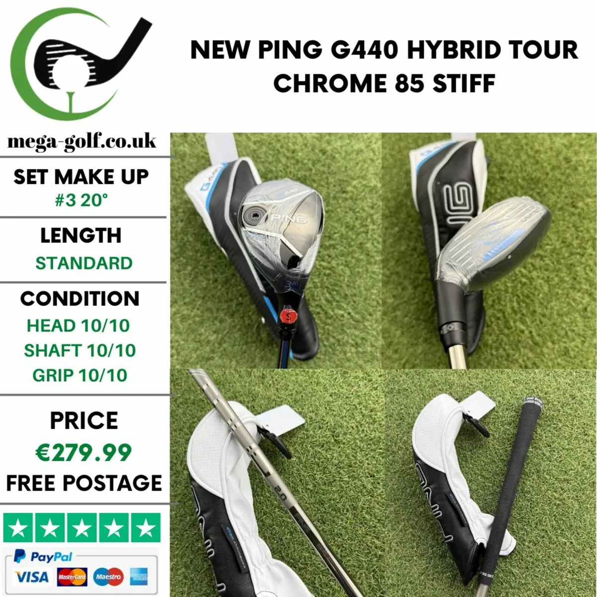 NEW PING G440 HYBRID / #3 20° / STIFF - Image 1