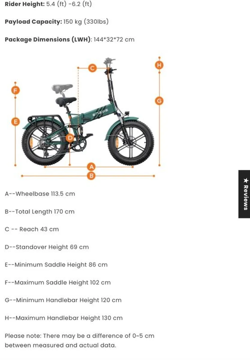 Engwe Pro 2 Black Folding E-Bike - Image 2