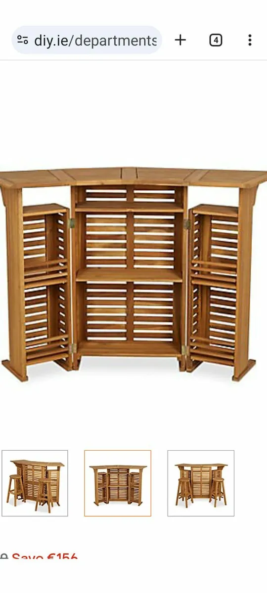 New wooden kitchen bar counter with storage - Image 3