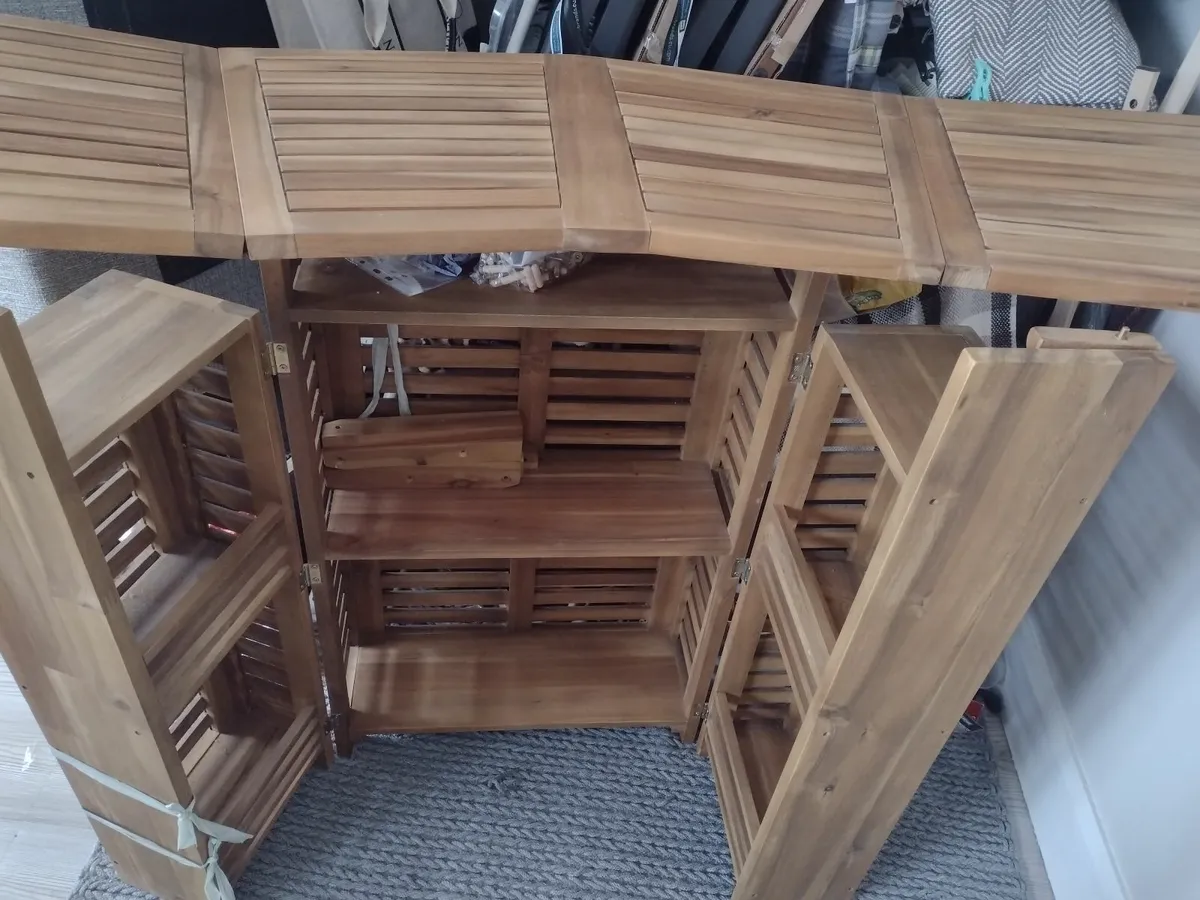 New wooden kitchen bar counter with storage - Image 4