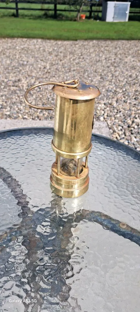 Old brass  minerals  lamp - Image 3