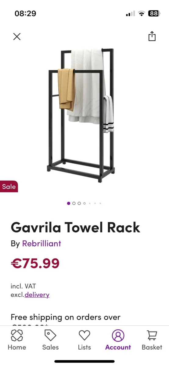 WAYFAIR towel rail NEW in box