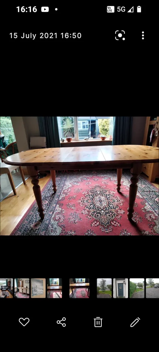 Pine Kitchen Table & 6 Chairs - Image 1
