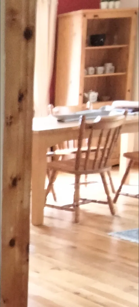 Pine Kitchen Table & 6 Chairs - Image 3