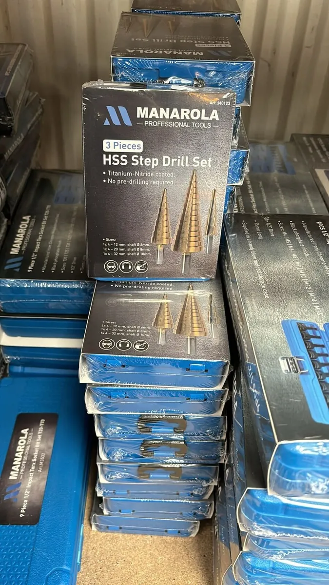 MANAROLA 3PC HSS STEP DRILL SET