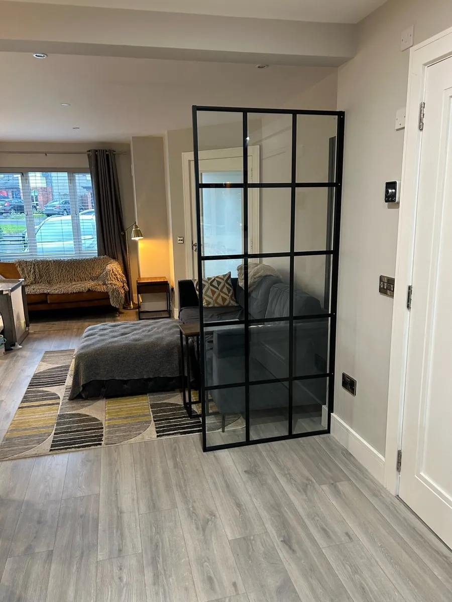 Black Frame/ Glass shower screen/room divider - Image 2