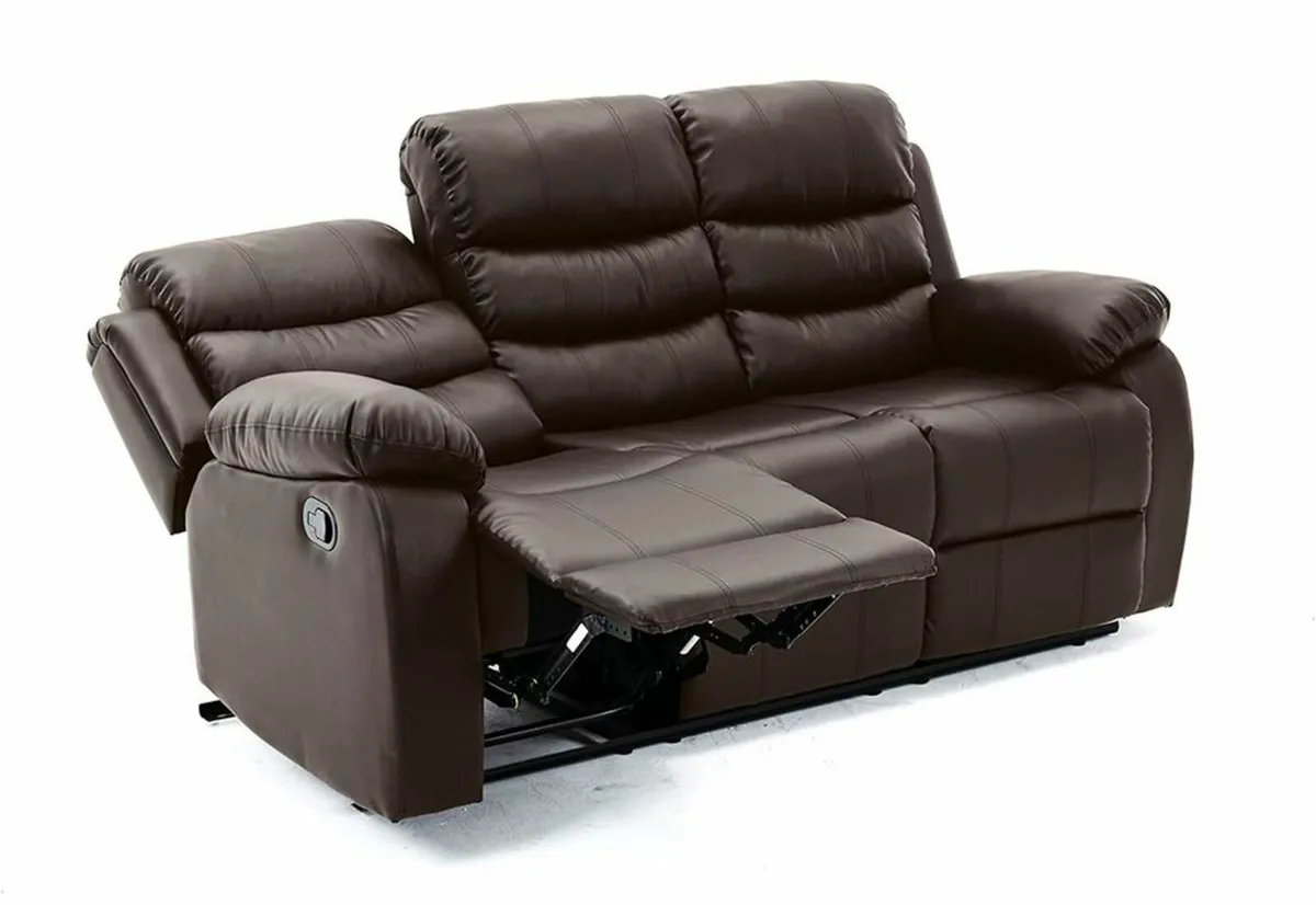 3 Seater PU Leather Recliner Sofa , Waterproof. - Image 2