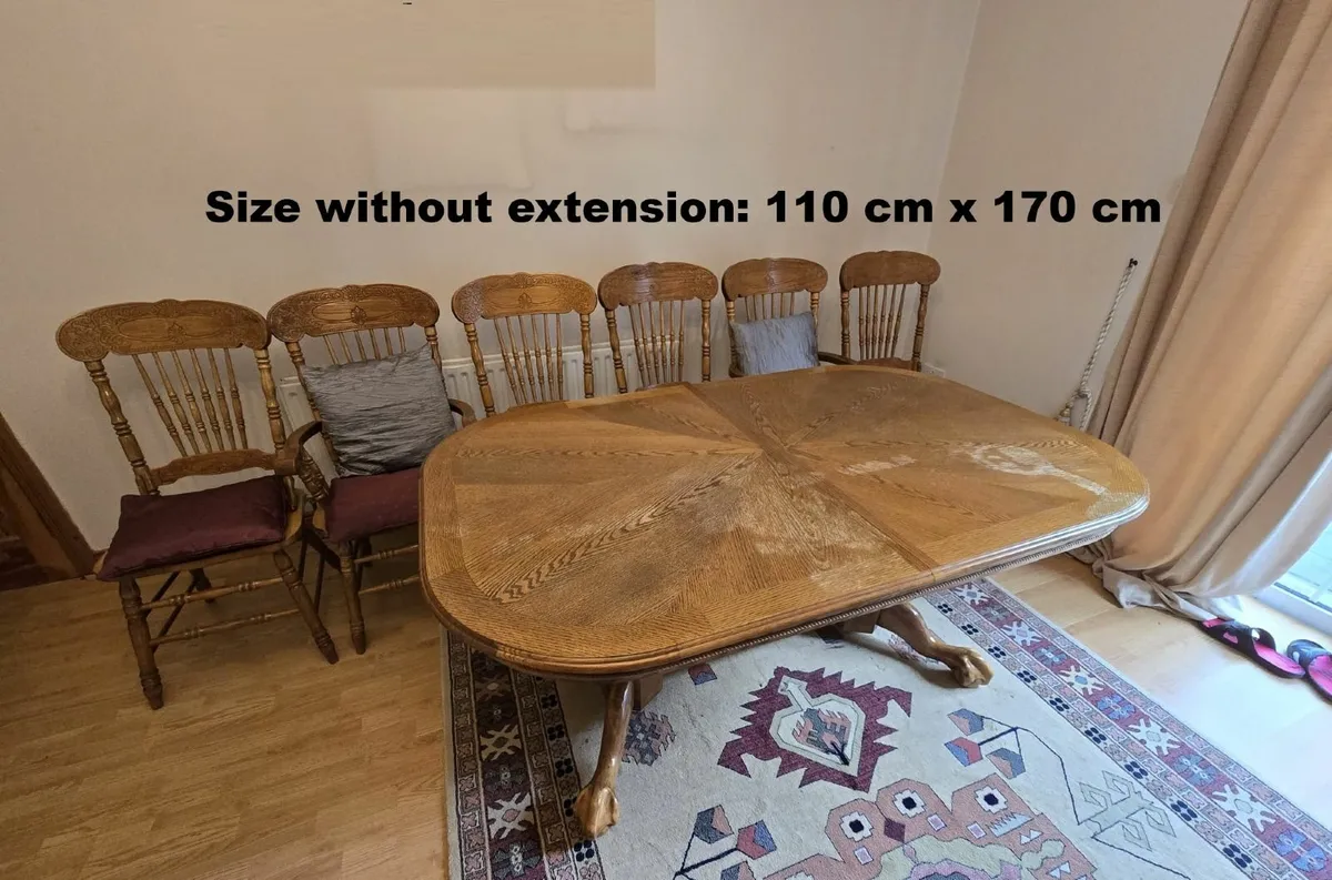 Extendable dining table and chairs set - Image 4
