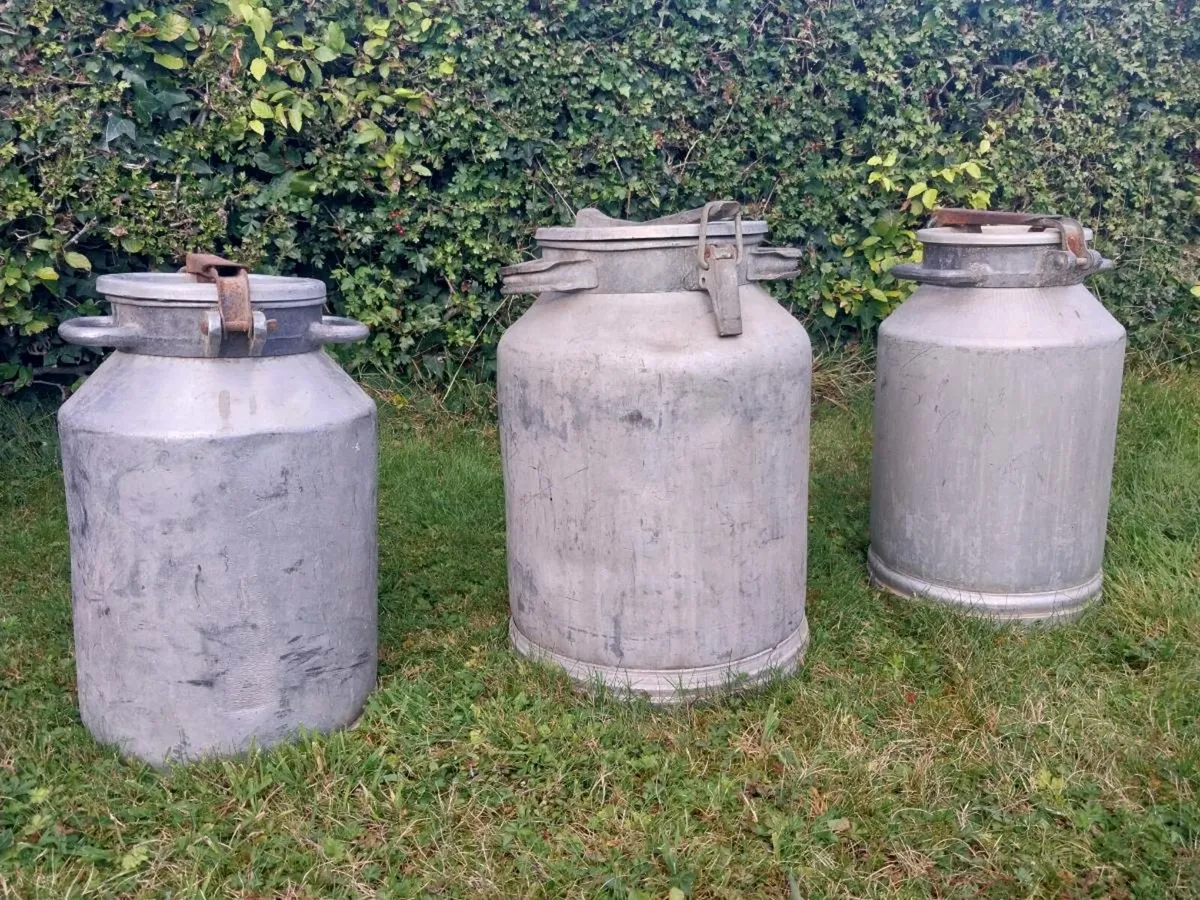 Milk churns x 3 - Image 2