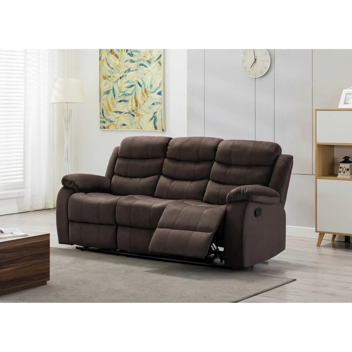 3 Seater PU Leather Recliner Sofa , Waterproof. - Image 1