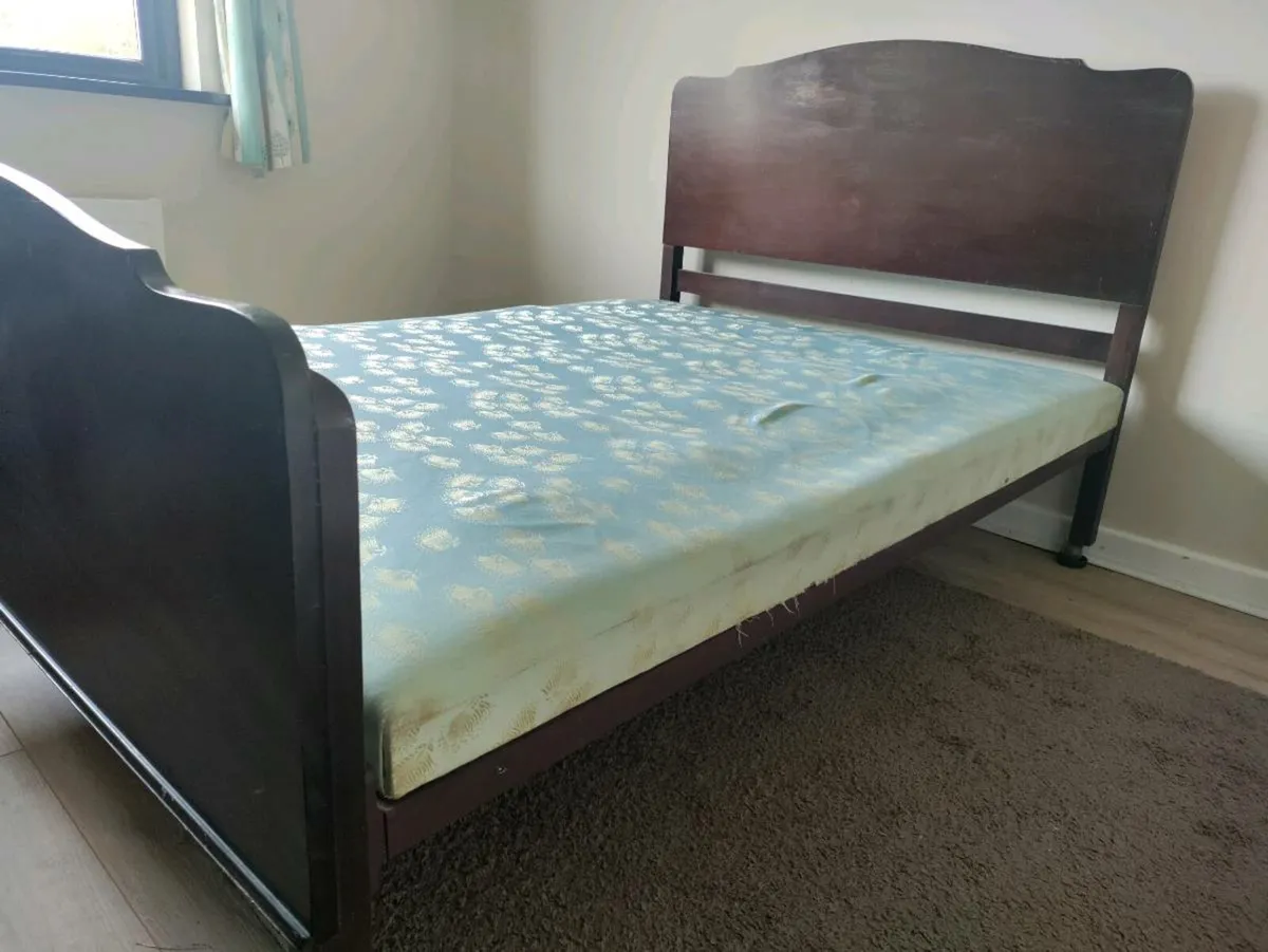 Hardwood Double Bed - Image 1