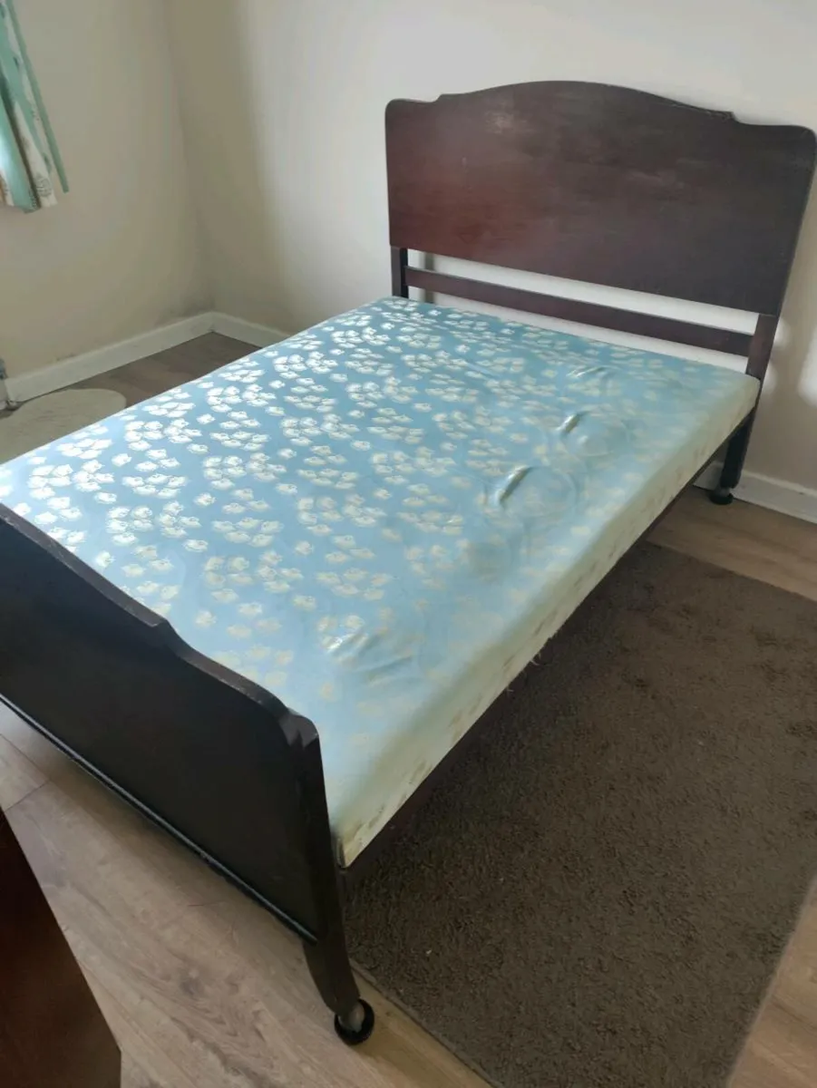 Hardwood Double Bed - Image 3