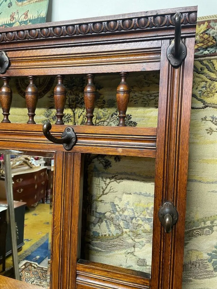 Antique Victorian Hall Stand with Mirror - Image 2