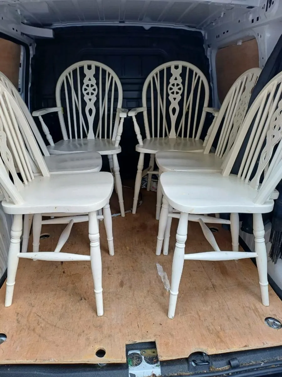 Antique Windsor Wheelback Kitchen Chairs - Image 2