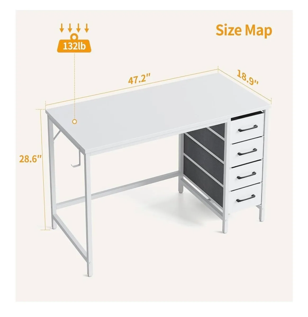 Office Desk with Drawers - Image 1