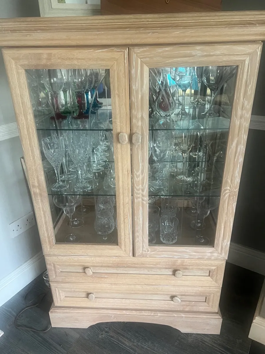 Solid Wood Display Cabinet Coffee Tables Glassware - Image 1