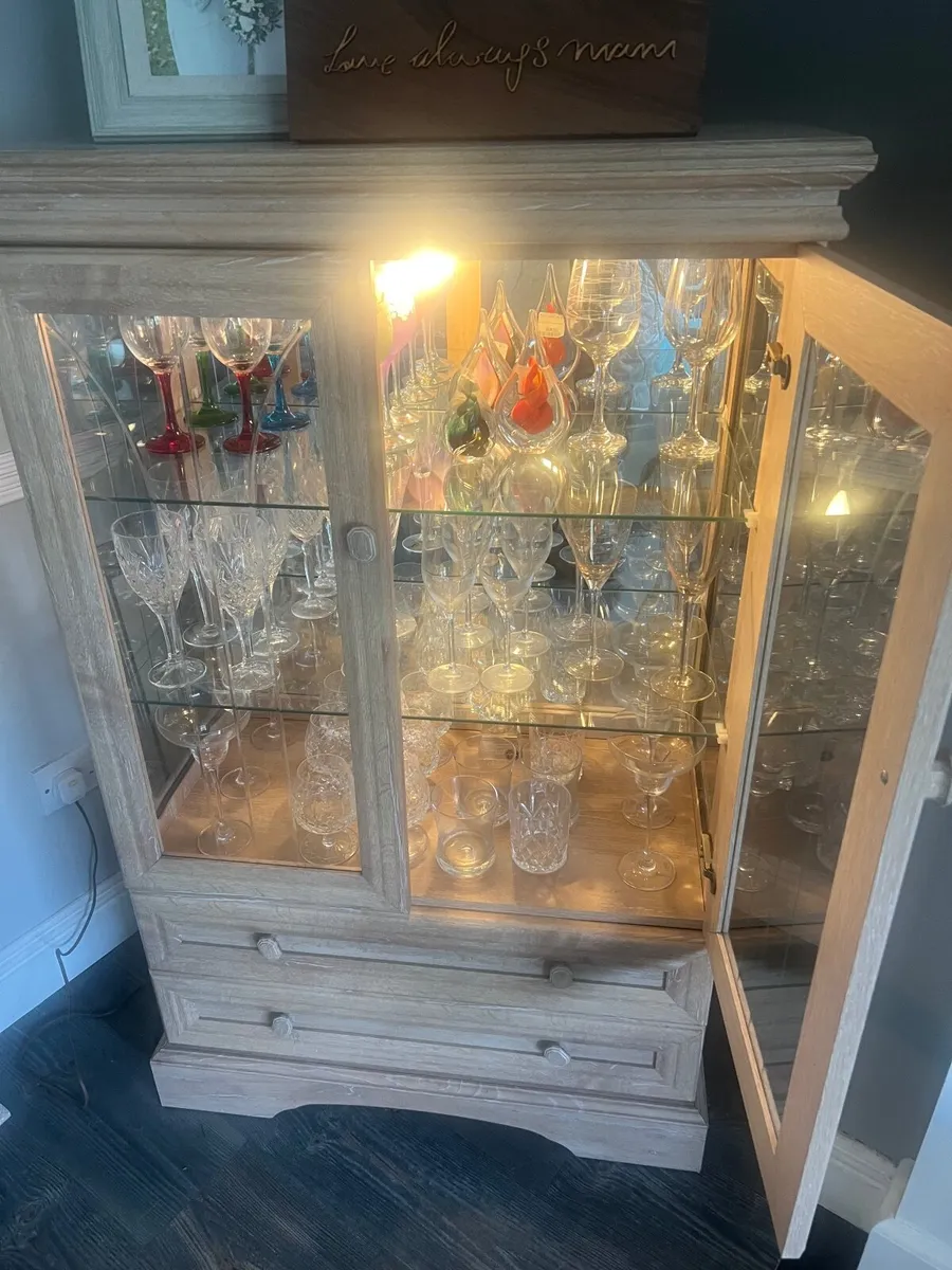 Solid Wood Display Cabinet Coffee Tables Glassware - Image 2
