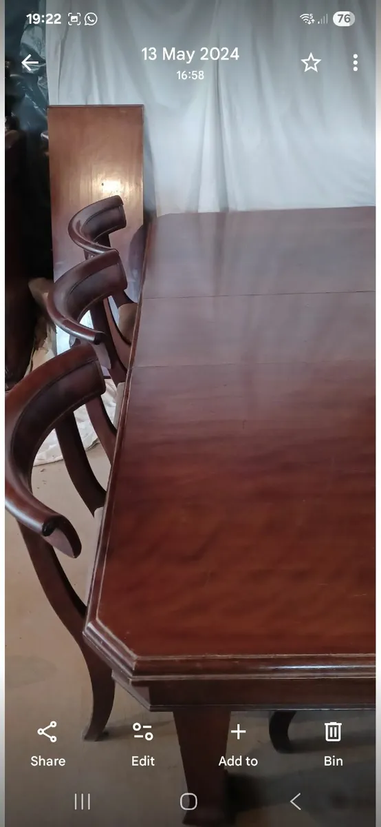 Antique dining table and chairs - Image 2