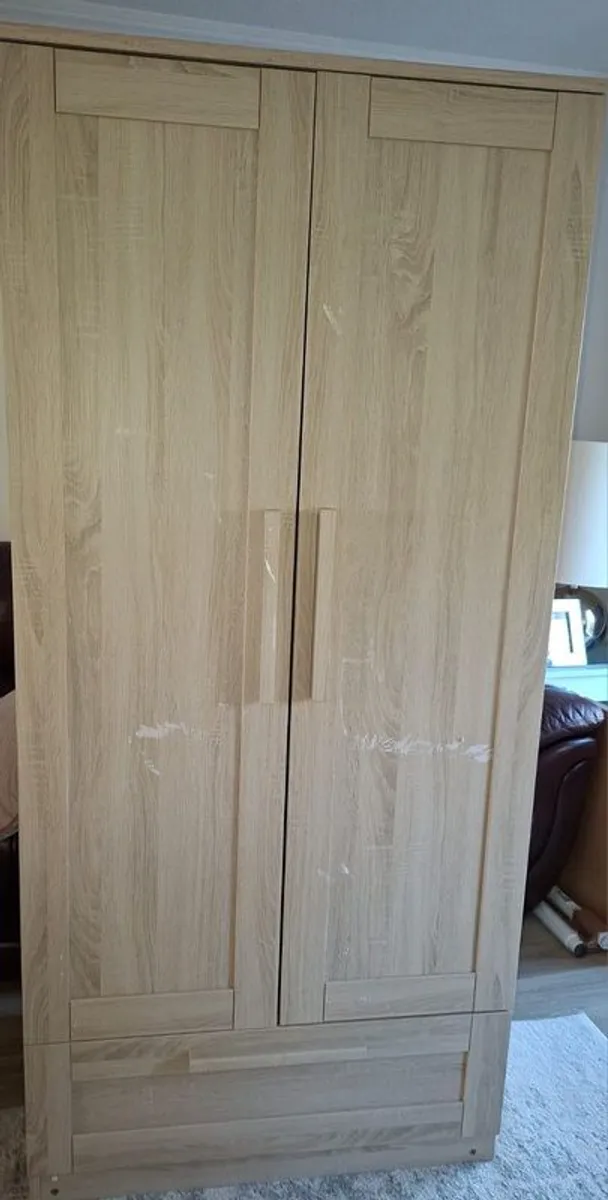 Atlas 2 Door Nursery Wardrobe with Storage Drawer - Image 1