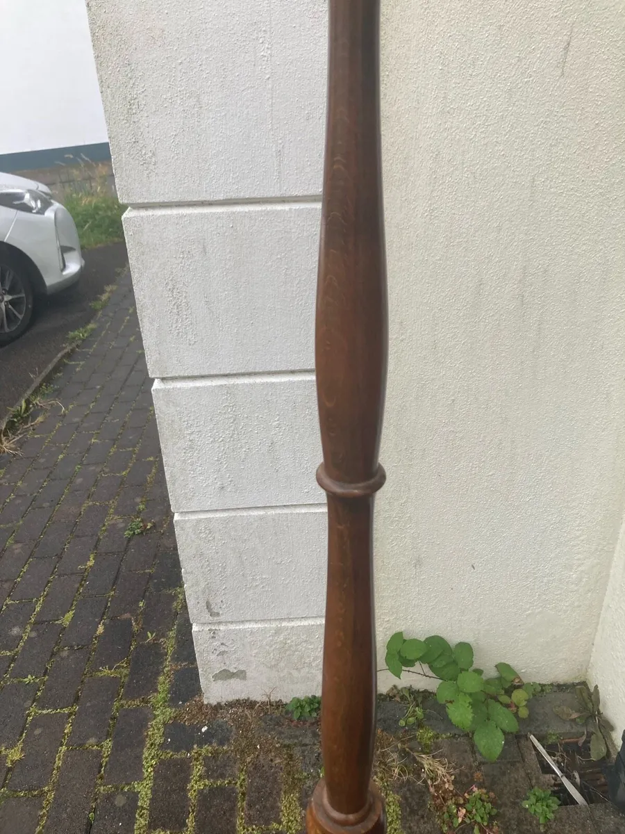 1920s oak 6 foot lamp - Image 2