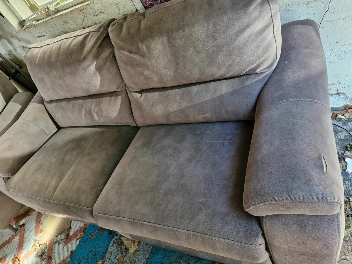 Suede Leather Sofa set - Image 1
