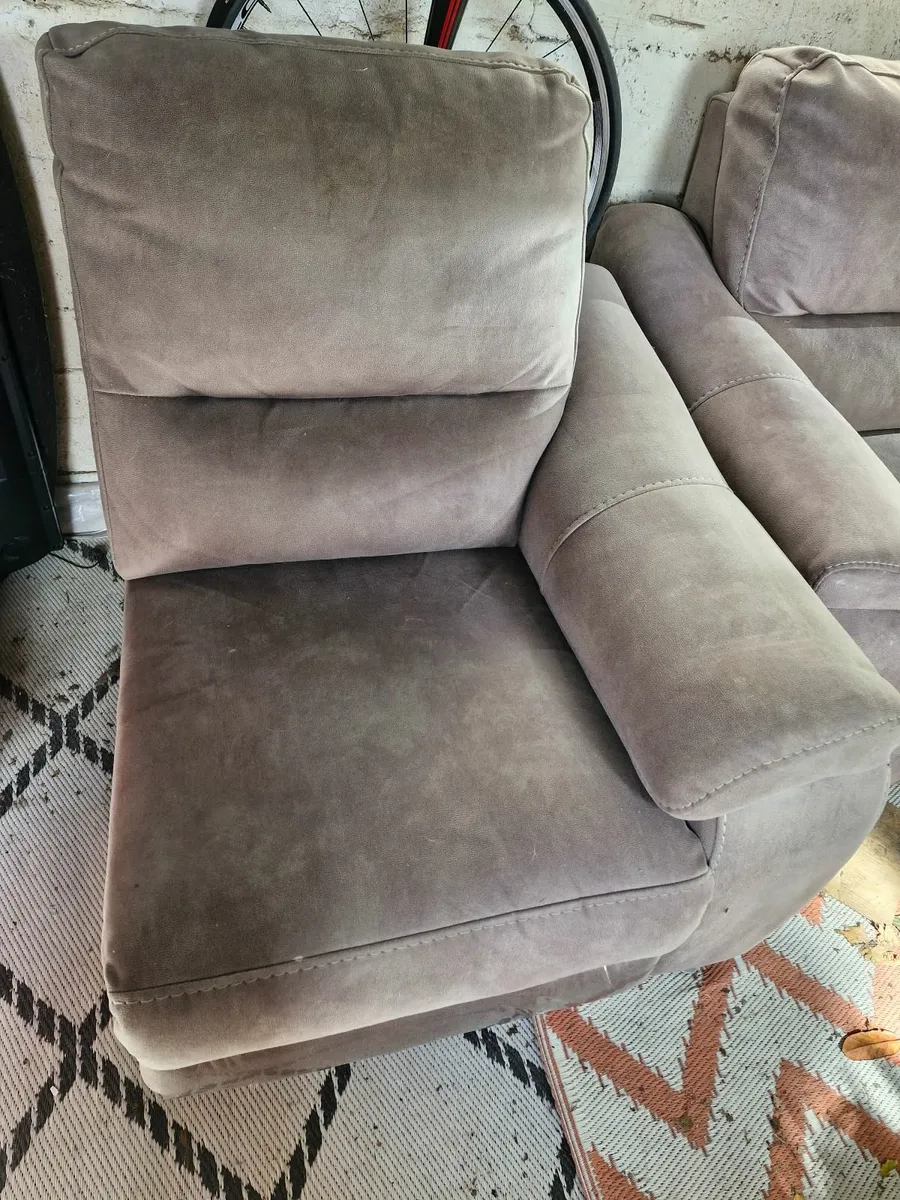Suede Leather Sofa set - Image 3