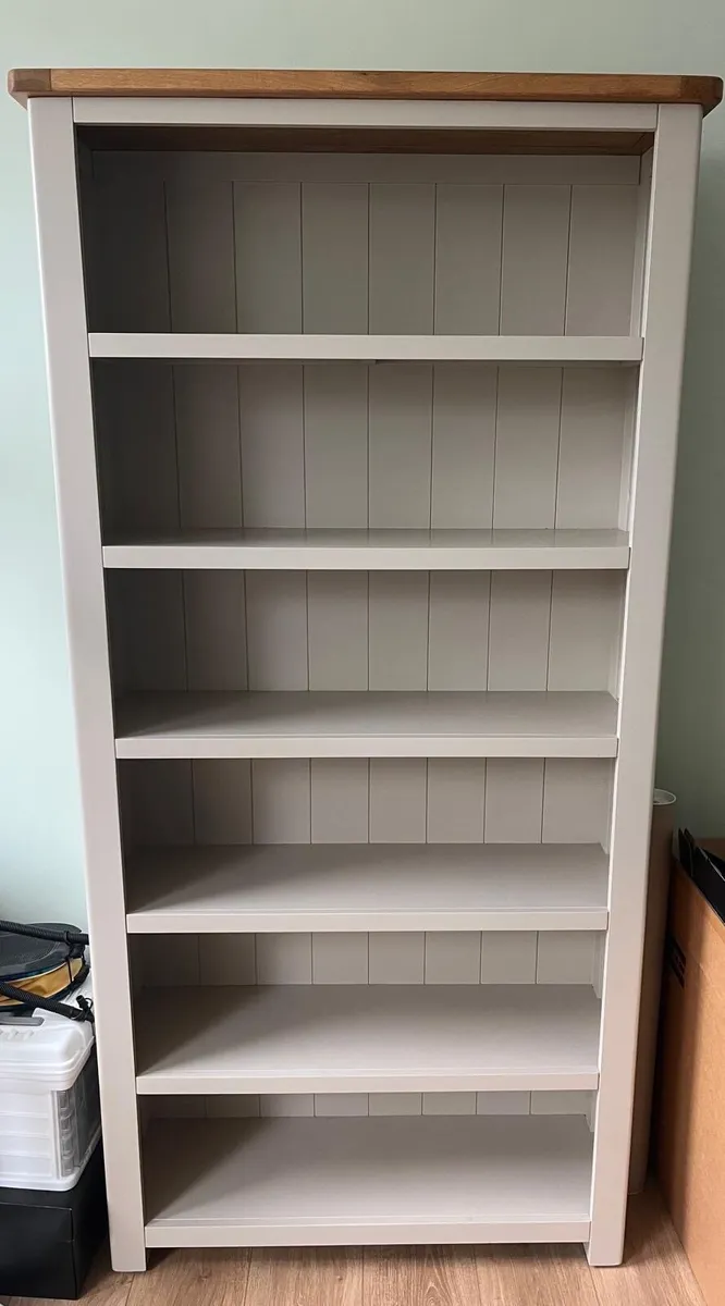 Large White & Oak Bookcase - Barleycove - Image 1