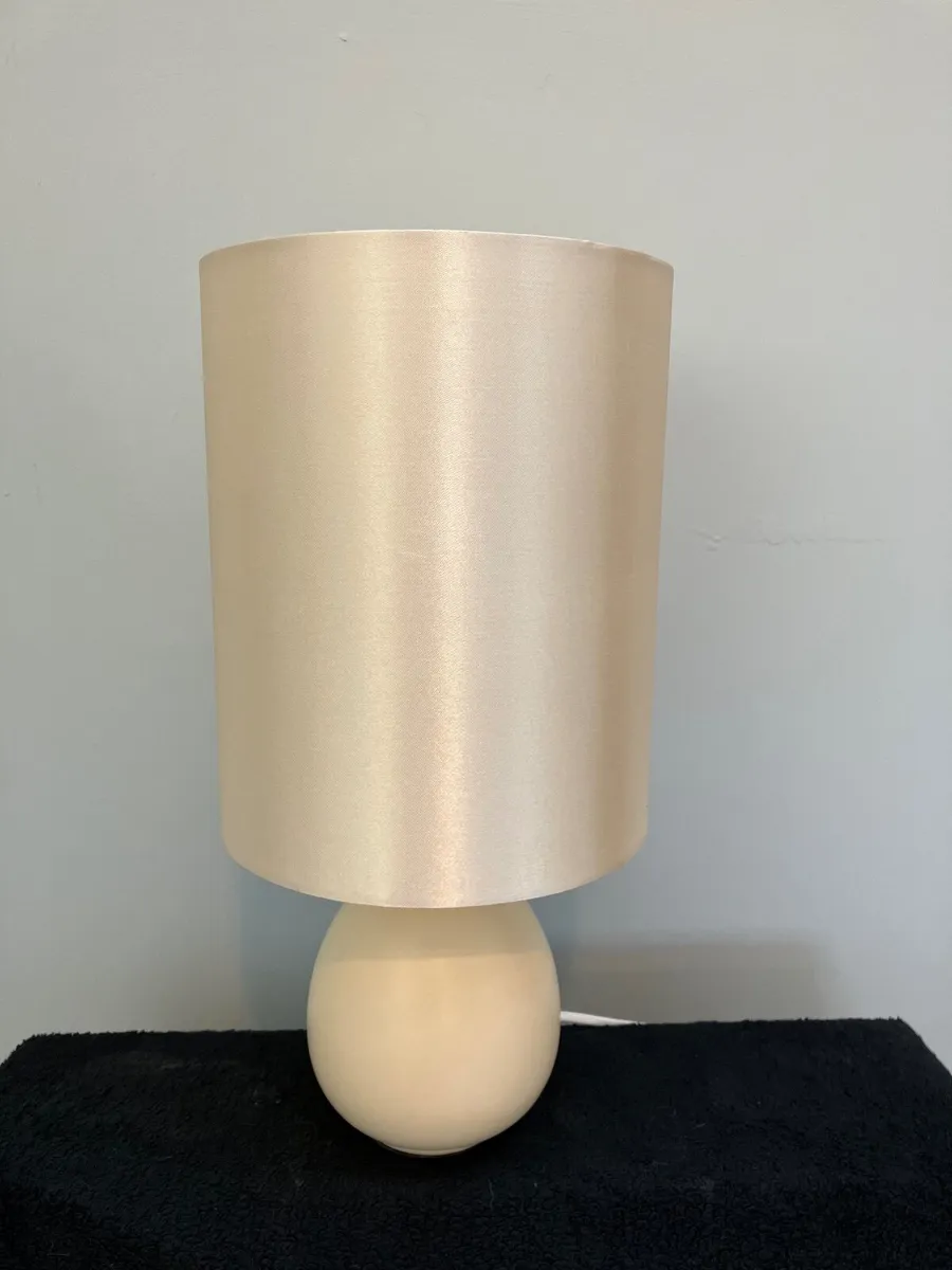 Two Cream Table Lamps and Ceiling Shade - €10 - Image 2