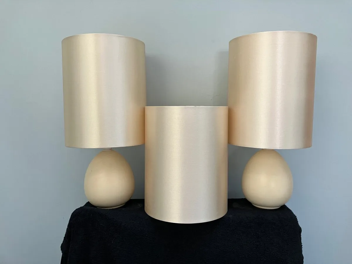 Two Cream Table Lamps and Ceiling Shade - €10 - Image 3