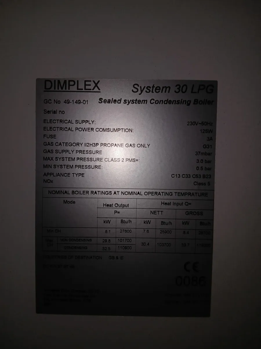 L.P.G Boiler + stainless cylinder, Corner WHB - Image 3