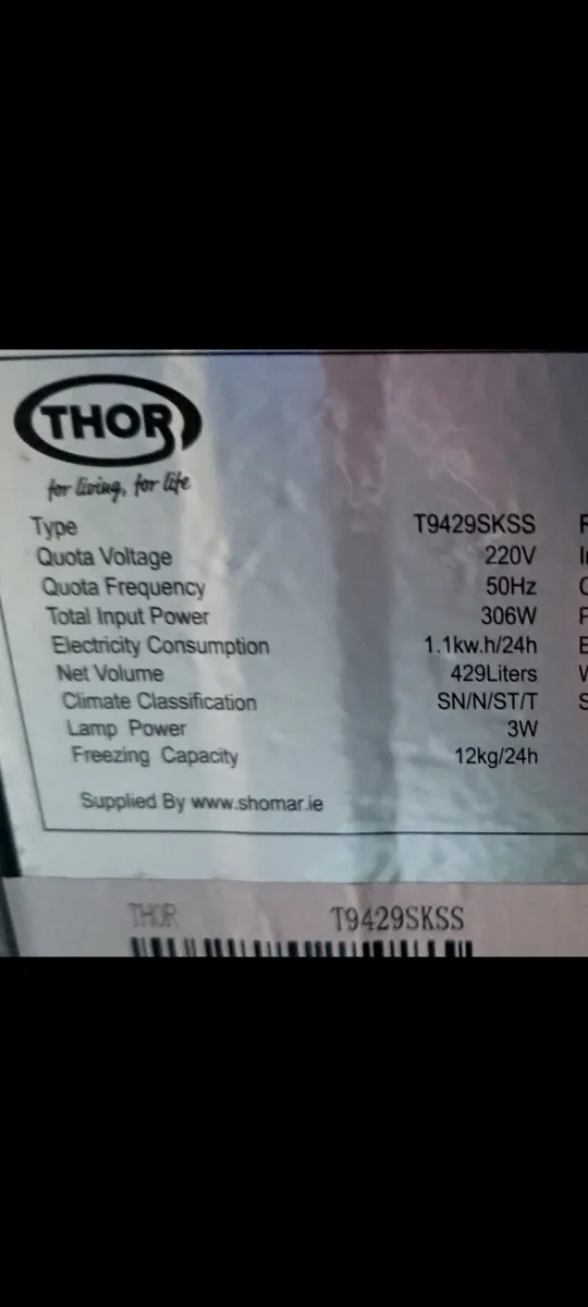 Thor Large Fridge Freezer - Image 1