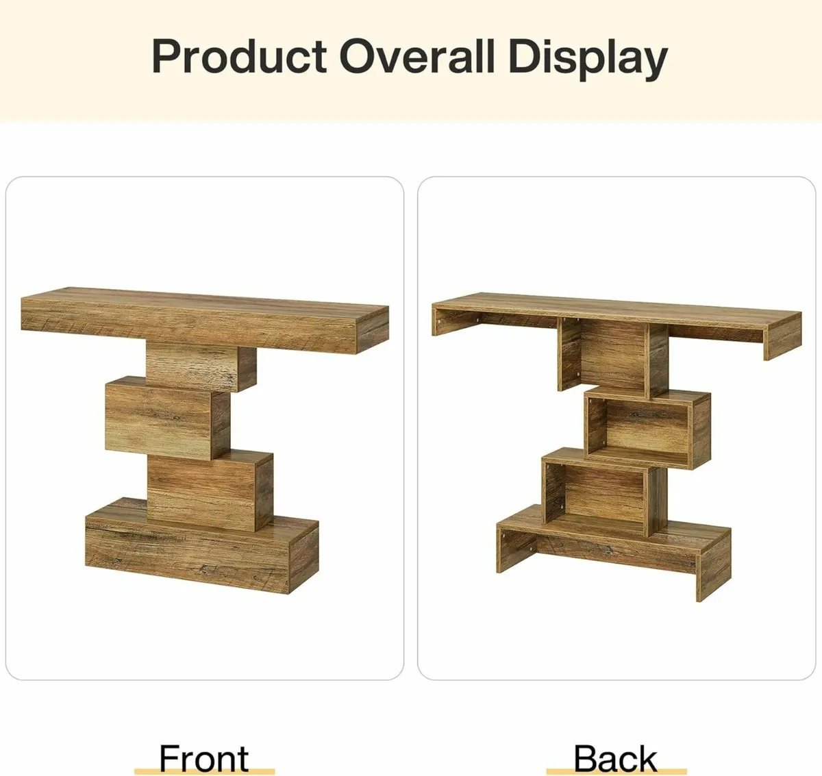 Farmhouse Console Table 42.5 Inch Narrow Sofa Tabl - Image 2