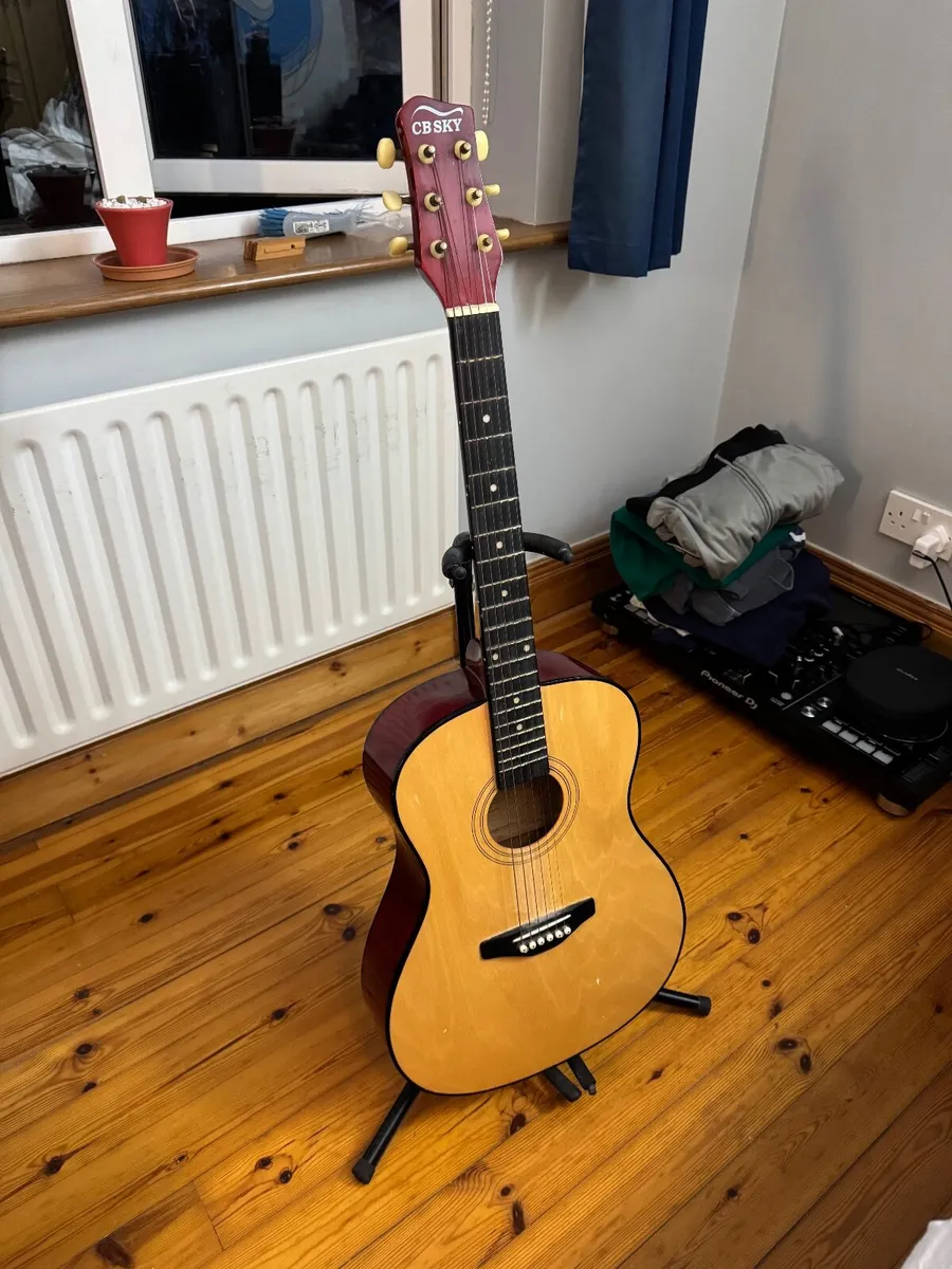 CB Sky Acoustic Guitar (100 cm) – Like New + Picks - Image 1