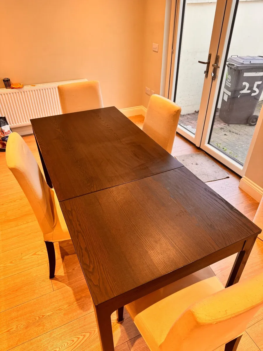 Extendable Dining Table with 4 Chairs - Image 2