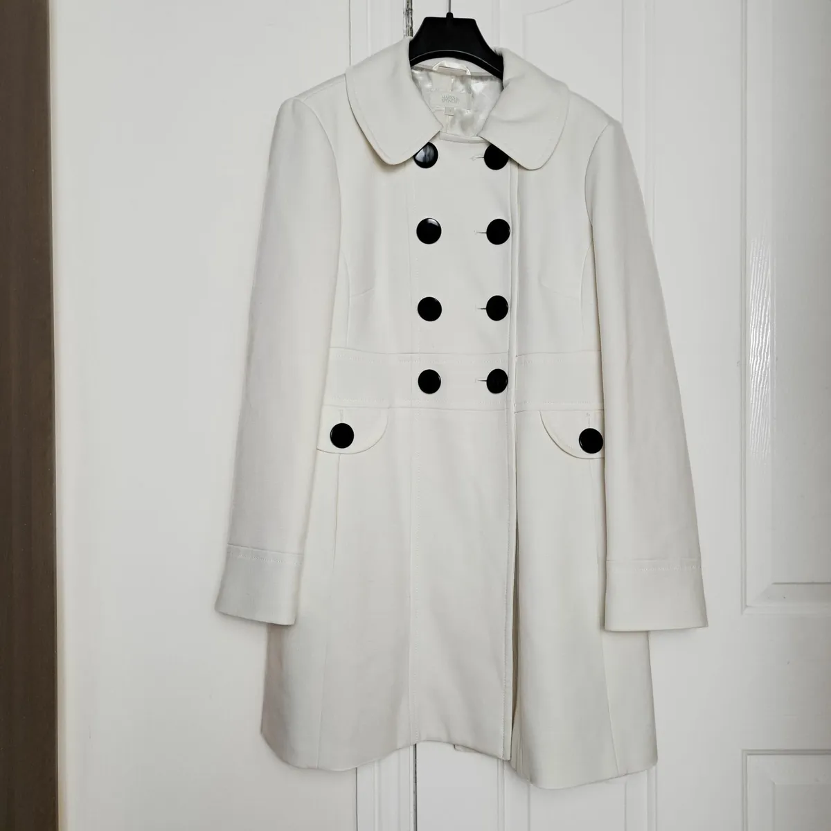 Marks & Spencer White Cream Long Coat 14UK/42EU - Image 1