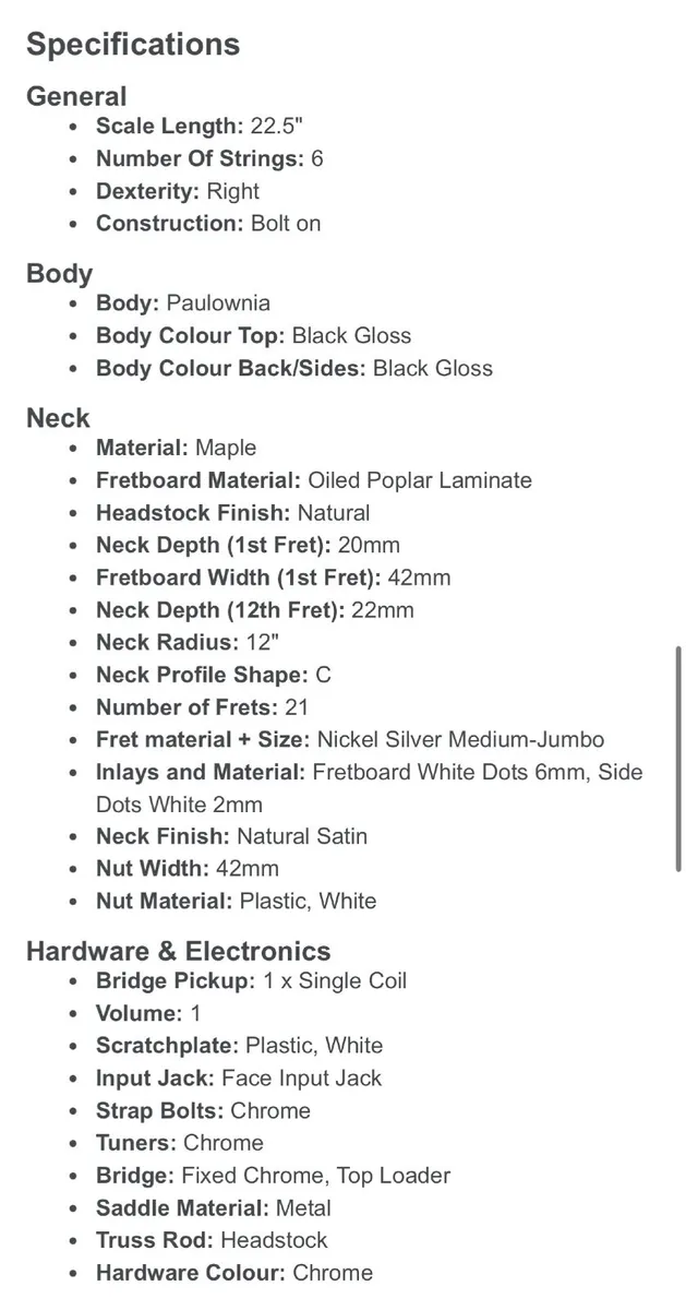 3/4 Electric Guitar and Stand - Image 3